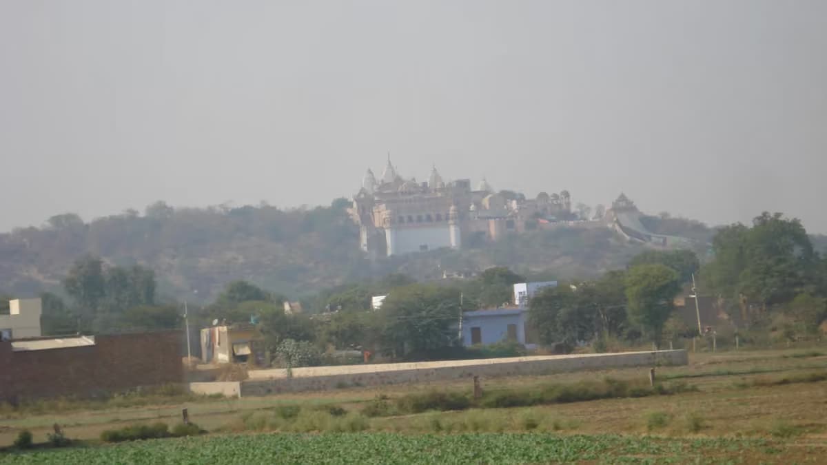 Shri Radha Rani Mandir (Shri Ladli Ji Mandir) in Barsana, Mathura Braj Bhoomi - Real Darshan Photograph